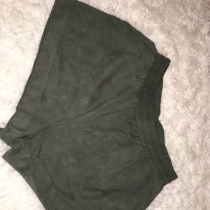 Faux suede shorts